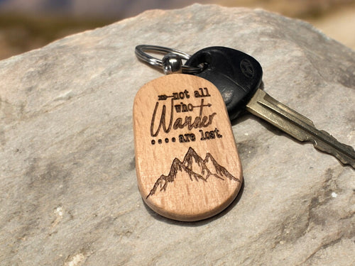 Engraved wooden Keychain