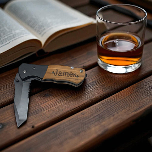 Engraved pocket knife