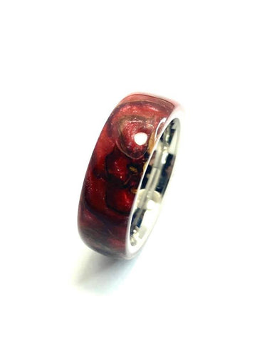 Acrylic Ring | Bright Red Pine Cone Ring