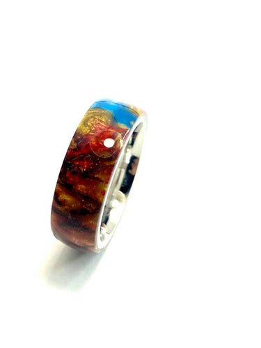 Acrylic Ring | Multi-Color Pinecone