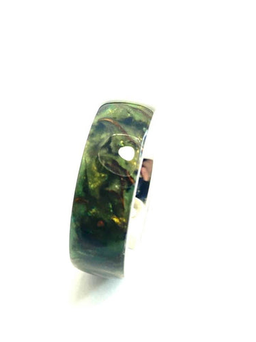 Acrylic Ring | Green Pinecone Ring